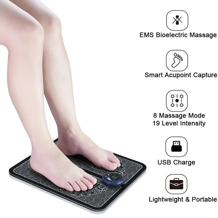 Electric EMS Foot Massager Pad Blue Sky