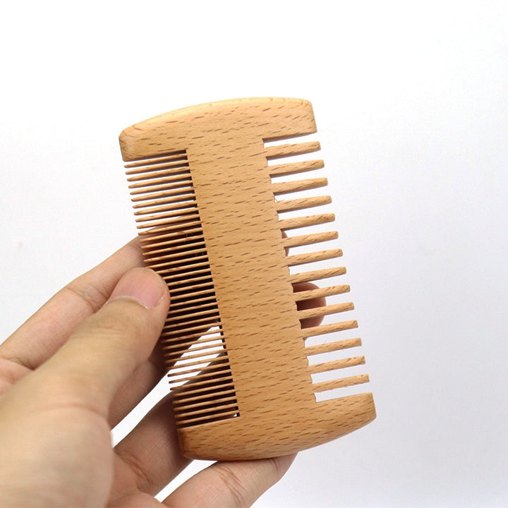 Wood Beard Brush And Comb Set  Blue Sky