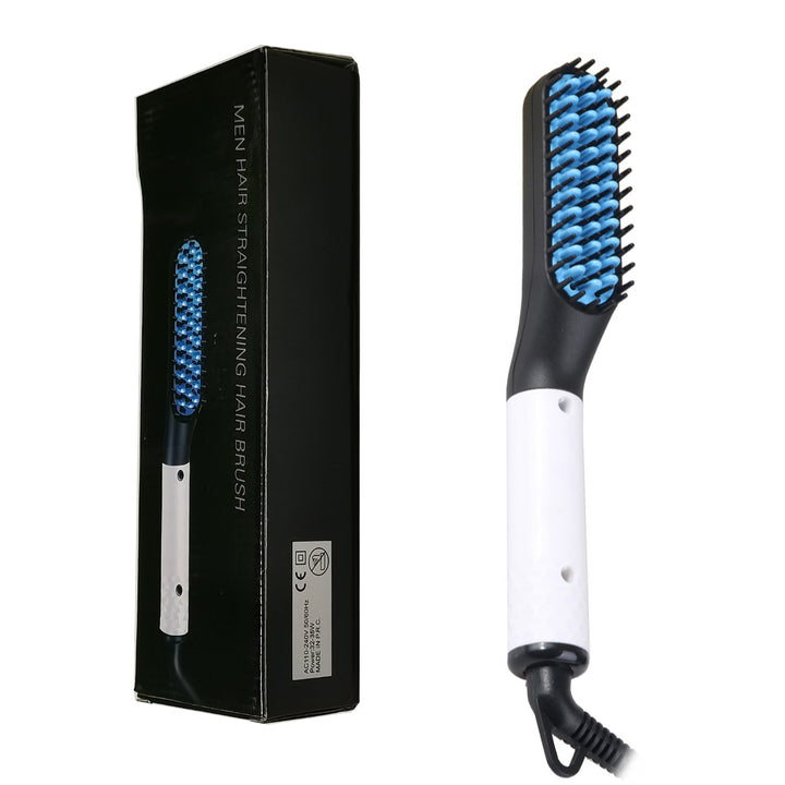 Multifunctional Hair & Beard Straightener Comb Blue Sky