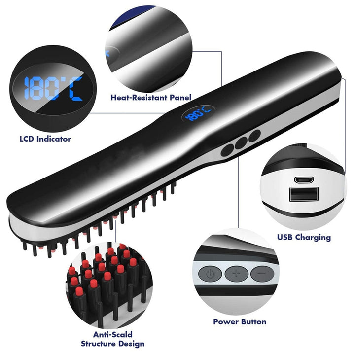 Hair Straightener Brush Blue Sky