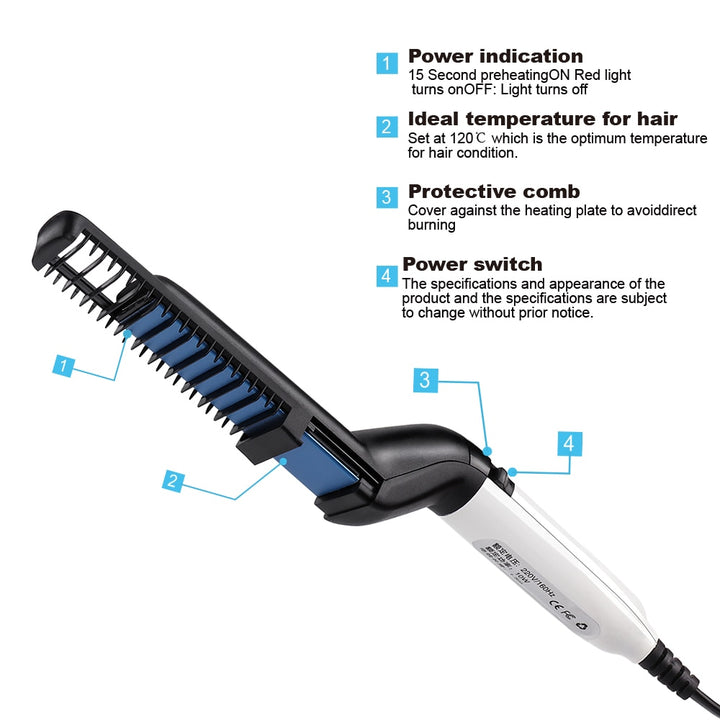 Heating Comb Hair Straightener Blue Sky