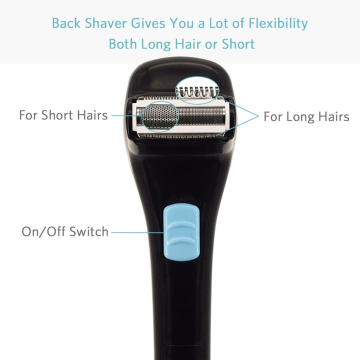 180 Degrees Electric Back Hair Shaver Blue Sky