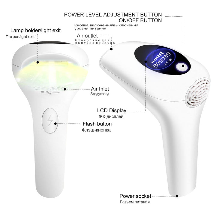 900000 Flashes Laser Epilator Blue Sky