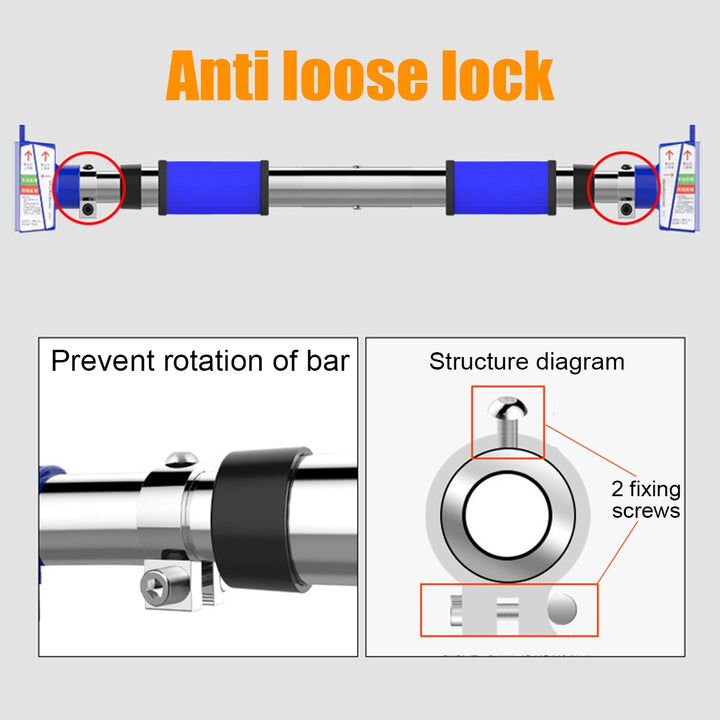 2in1 Door Horizontal Bars for Pull Ups Blue Sky