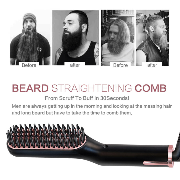 Multifunctional Hair & Beard Straightener Comb Blue Sky