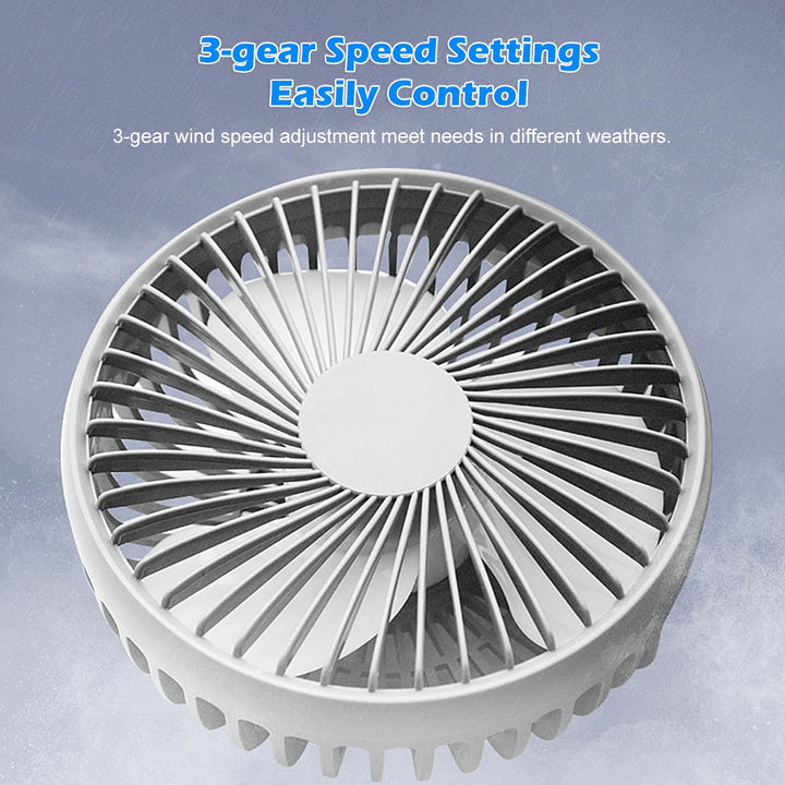 360° Adjustable Dual Head Cooling Air Fan Blue Sky