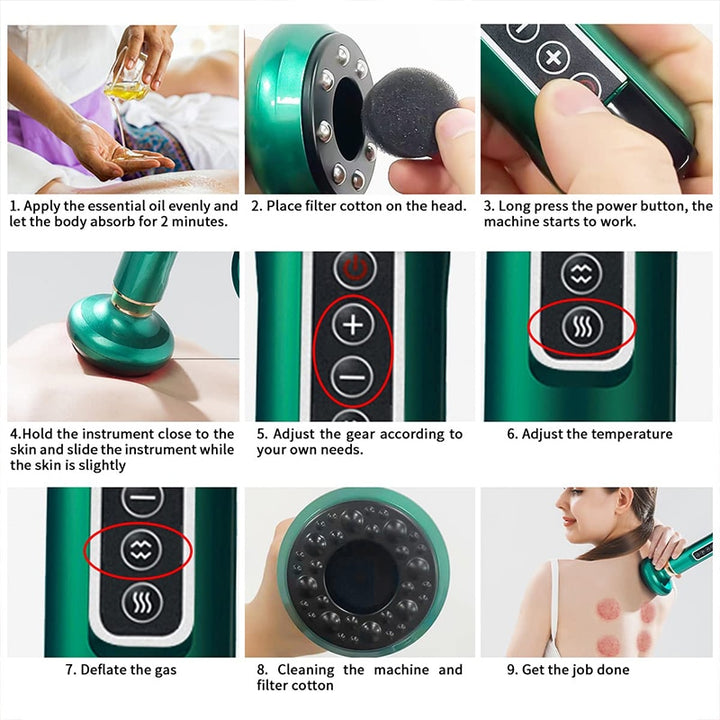 Electric Vacuum Cupping Massager Blue Sky