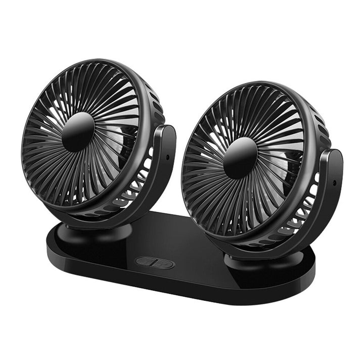 360° Adjustable Dual Head Cooling Air Fan Blue Sky