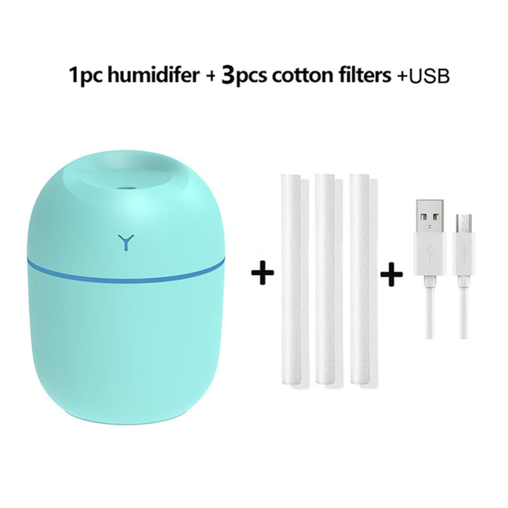 220ml Mini Air Humidifier Purifier Blue Sky