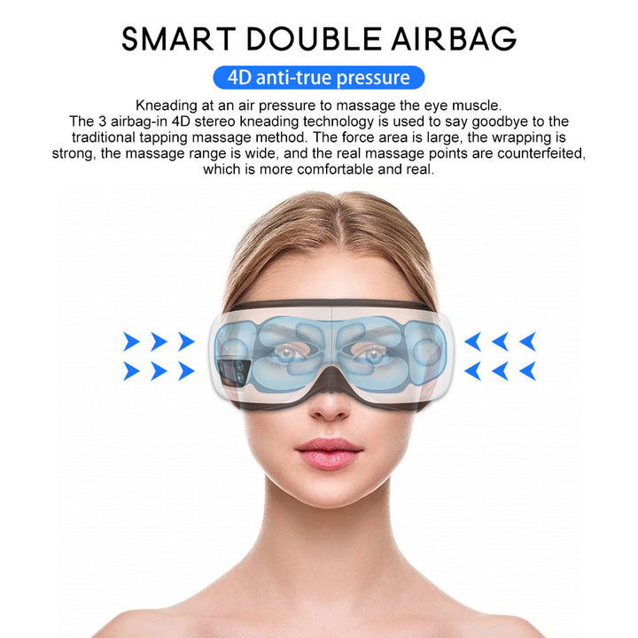 Eye Massager 6D Smart Airbag Vibration Eye Care Instrument Blue Sky