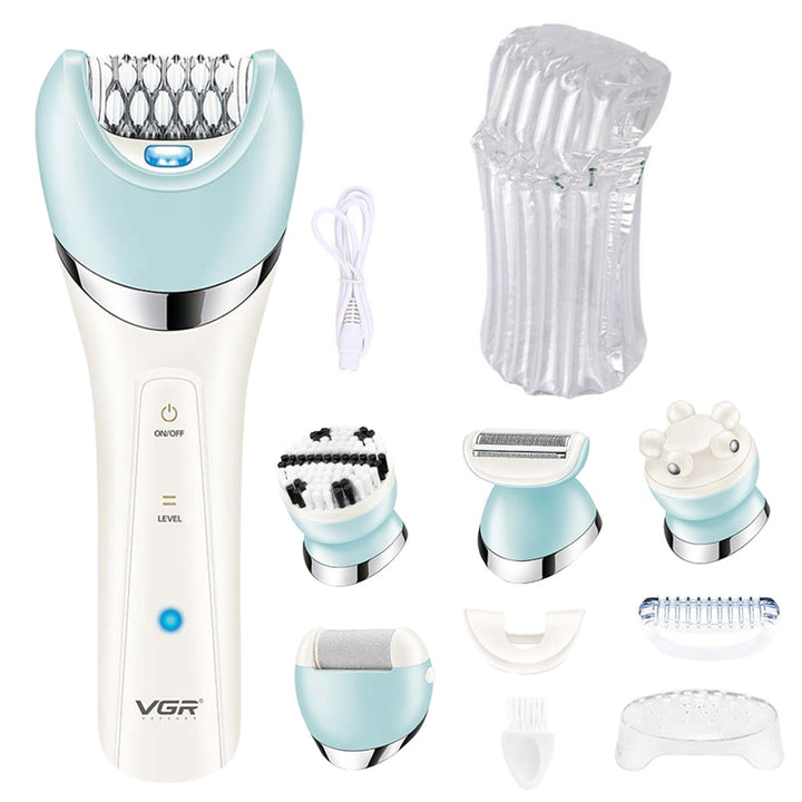 5in1 Electric Women Epilator Blue Sky