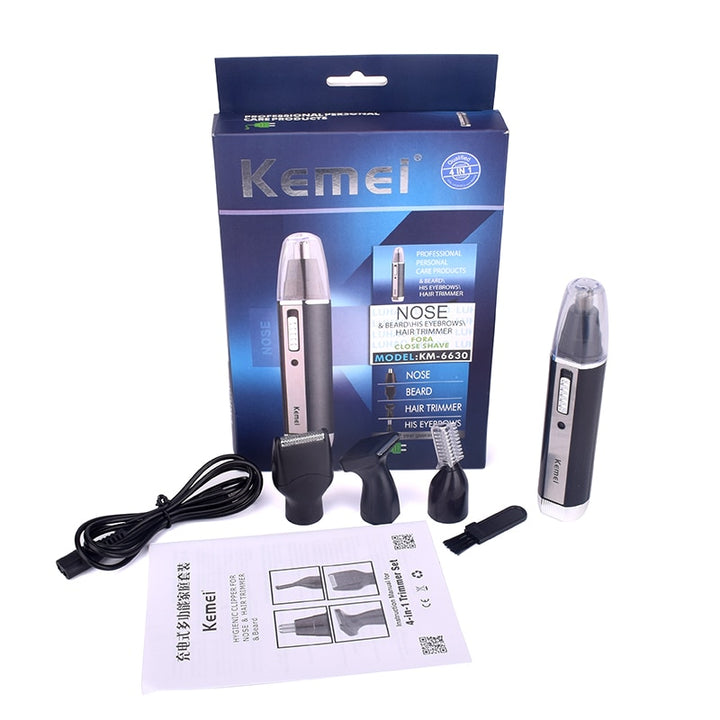 4 in 1 Rechargeable Men Electric Nose Ear Hair Trimmer Blue Sky