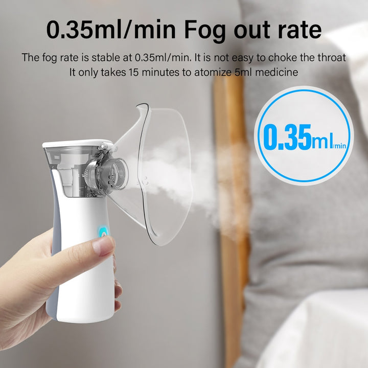 Medical Silent Mesh Nebulizer Handheld Asthma Inhaler Blue Sky