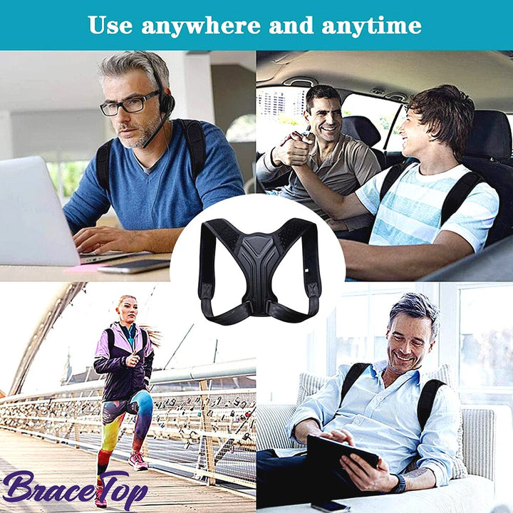 Adjustable Back Shoulder Posture Corrector Belt Blue Sky