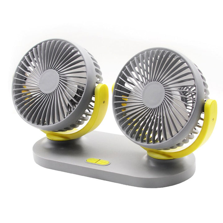 360° Adjustable Dual Head Cooling Air Fan Blue Sky