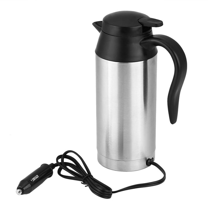 Stainless Steel Cigarette Lighter Heating Kettle Mug 750ml Blue Sky