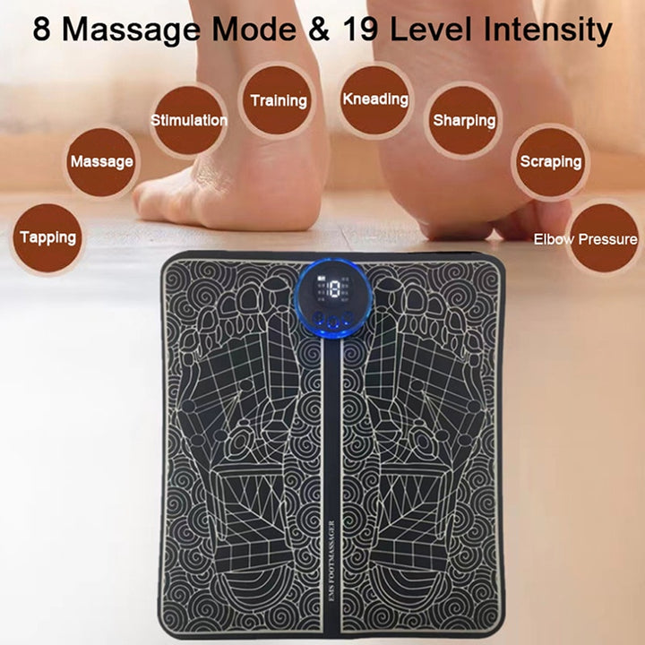 Electric EMS Foot Massager Pad Blue Sky