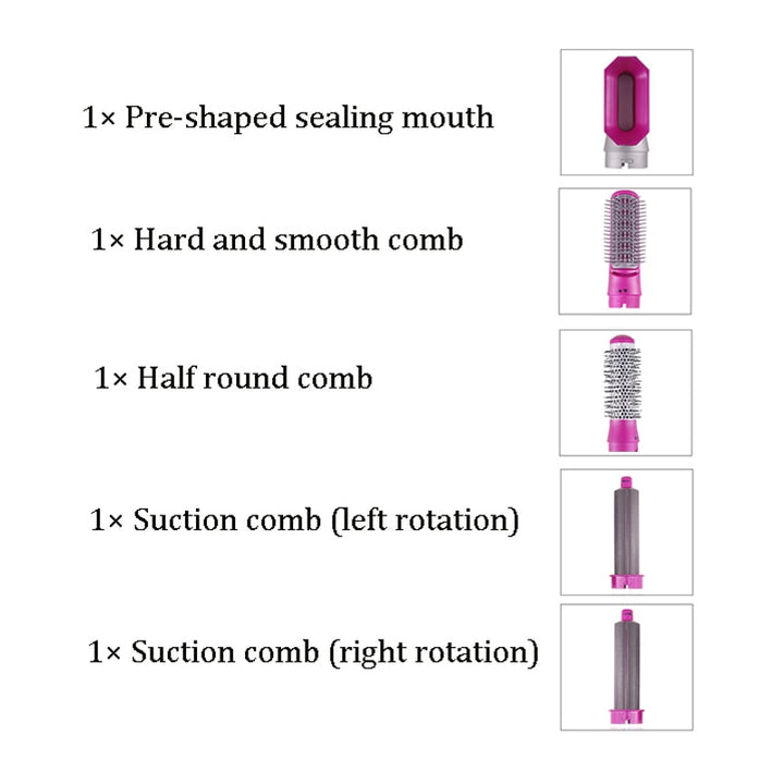 Hair Dryer 5 In 1 Electric Hair Comb Blue Sky