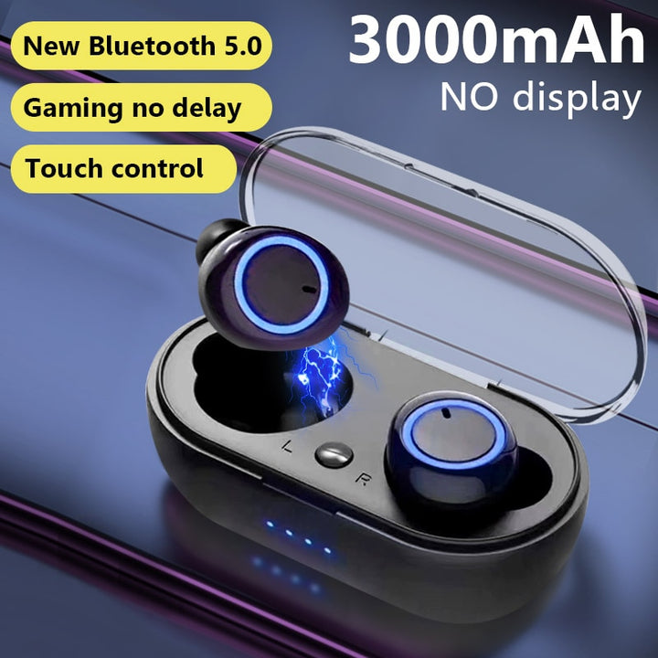 TWS Bluetooth 5.1 Earphones 3500mAh Blue Sky