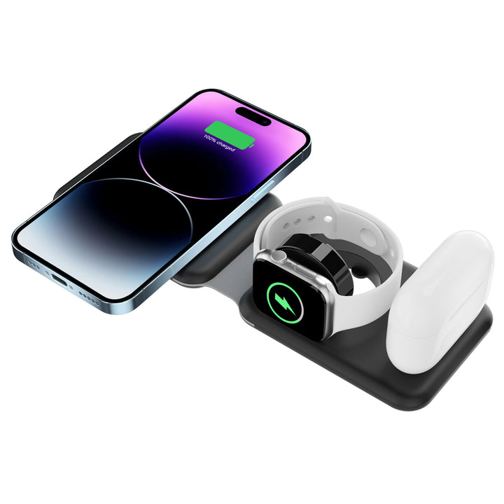 3 in 1 Fast Magnetic Qi Wireless Charger Blue Sky