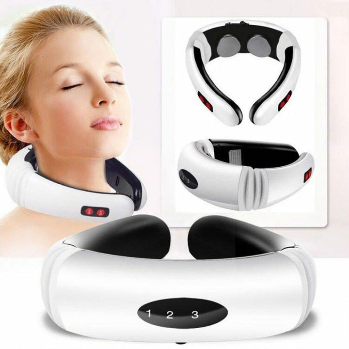 Electric Pulse Back and Neck Massager Blue Sky