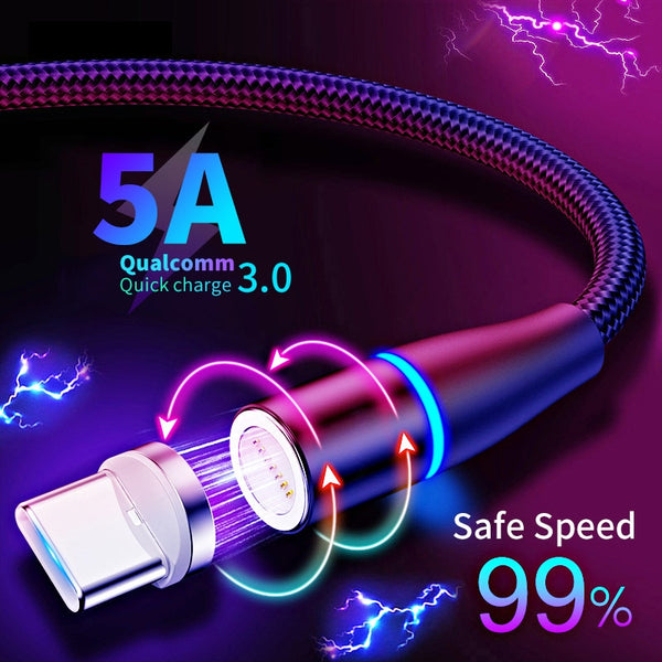 3 in 1 Magnetic Phone Charging Cable Blue Sky