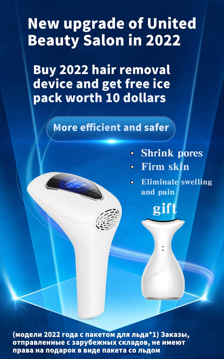 900000 Flashes Laser Epilator Blue Sky