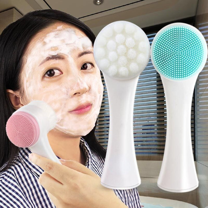 Silica Gel Facial Brush Blue Sky