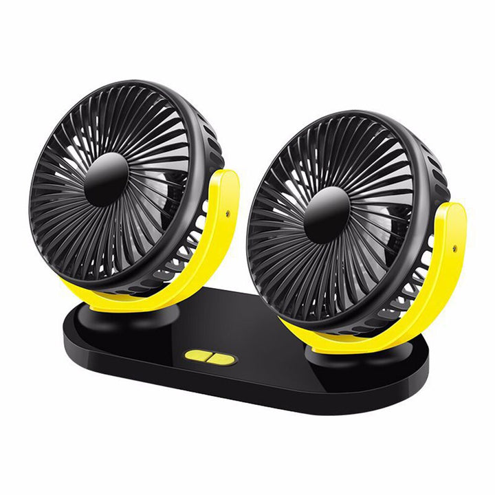 360° Adjustable Dual Head Cooling Air Fan Blue Sky