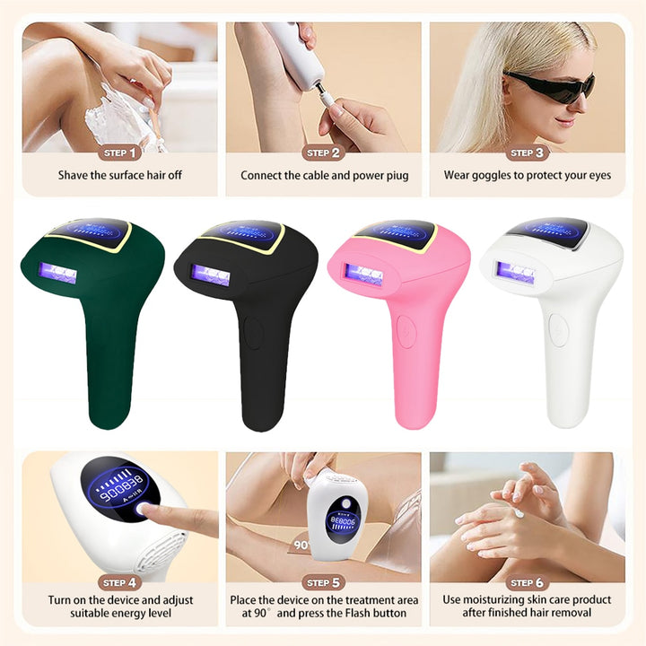 900000 Flashes Laser Epilator Blue Sky