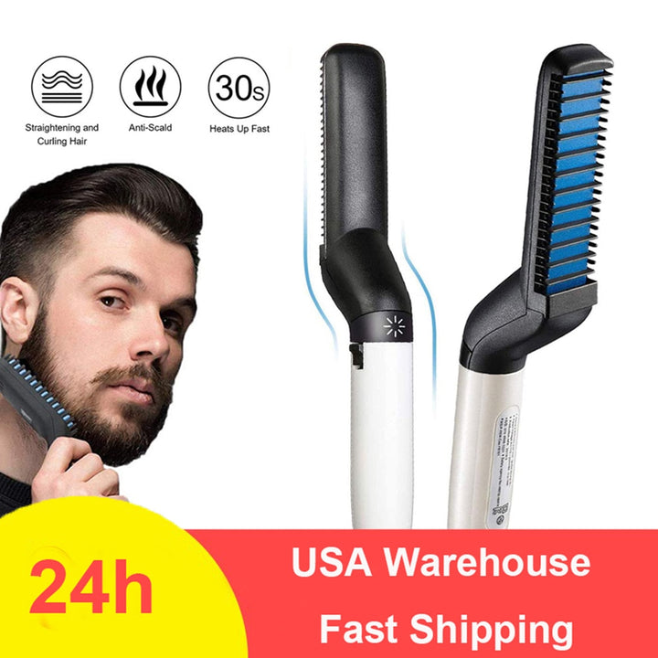 Heating Comb Hair Straightener Blue Sky