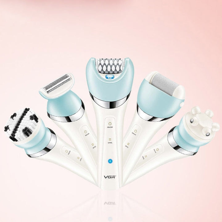 5in1 Electric Women Epilator Blue Sky