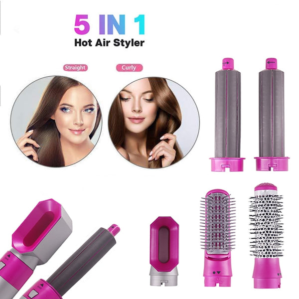 Hair Dryer 5 In 1 Electric Hair Comb Blue Sky