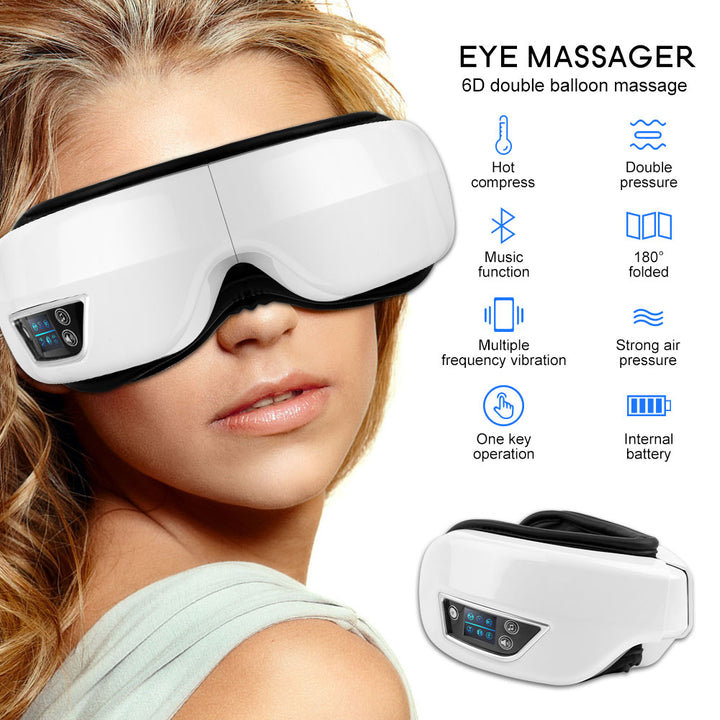 Eye Massager 6D Smart Airbag Vibration Eye Care Instrument Blue Sky