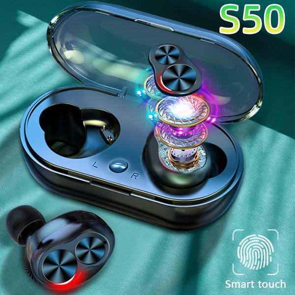 S50 Wireless Bluetooth Earphones Blue Sky