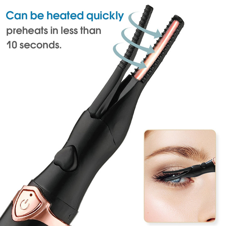 Portable 3 Temperature Mode Heated Eyelashes Curling Tool Blue Sky