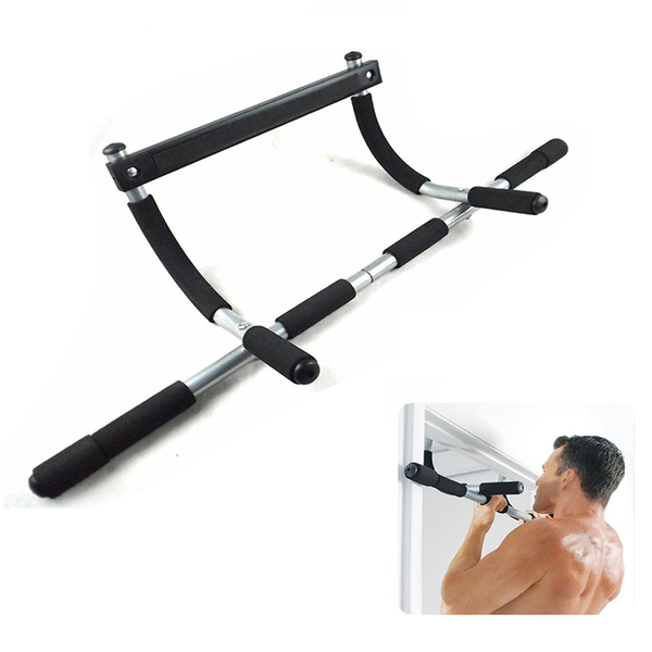 Adjustable Indoor Fitness Door Frame Pull Up Horizontal Bar Blue Sky